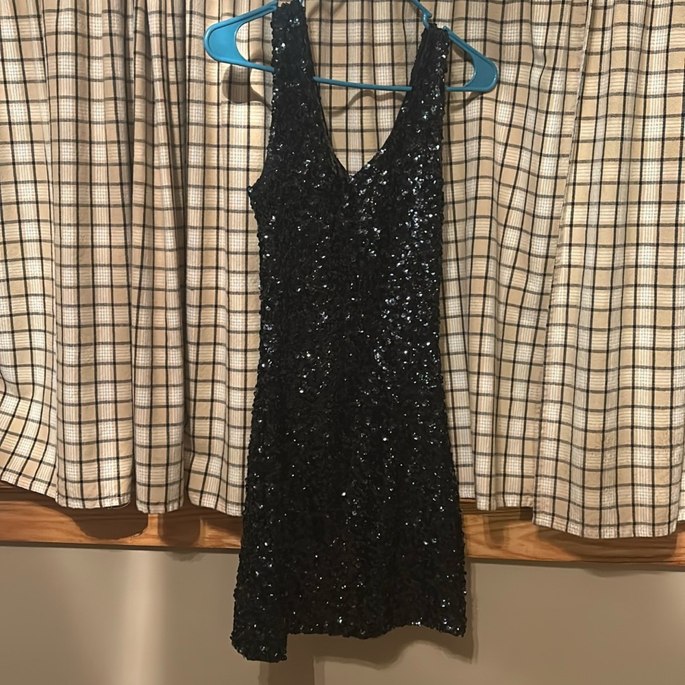 black sparkle dress